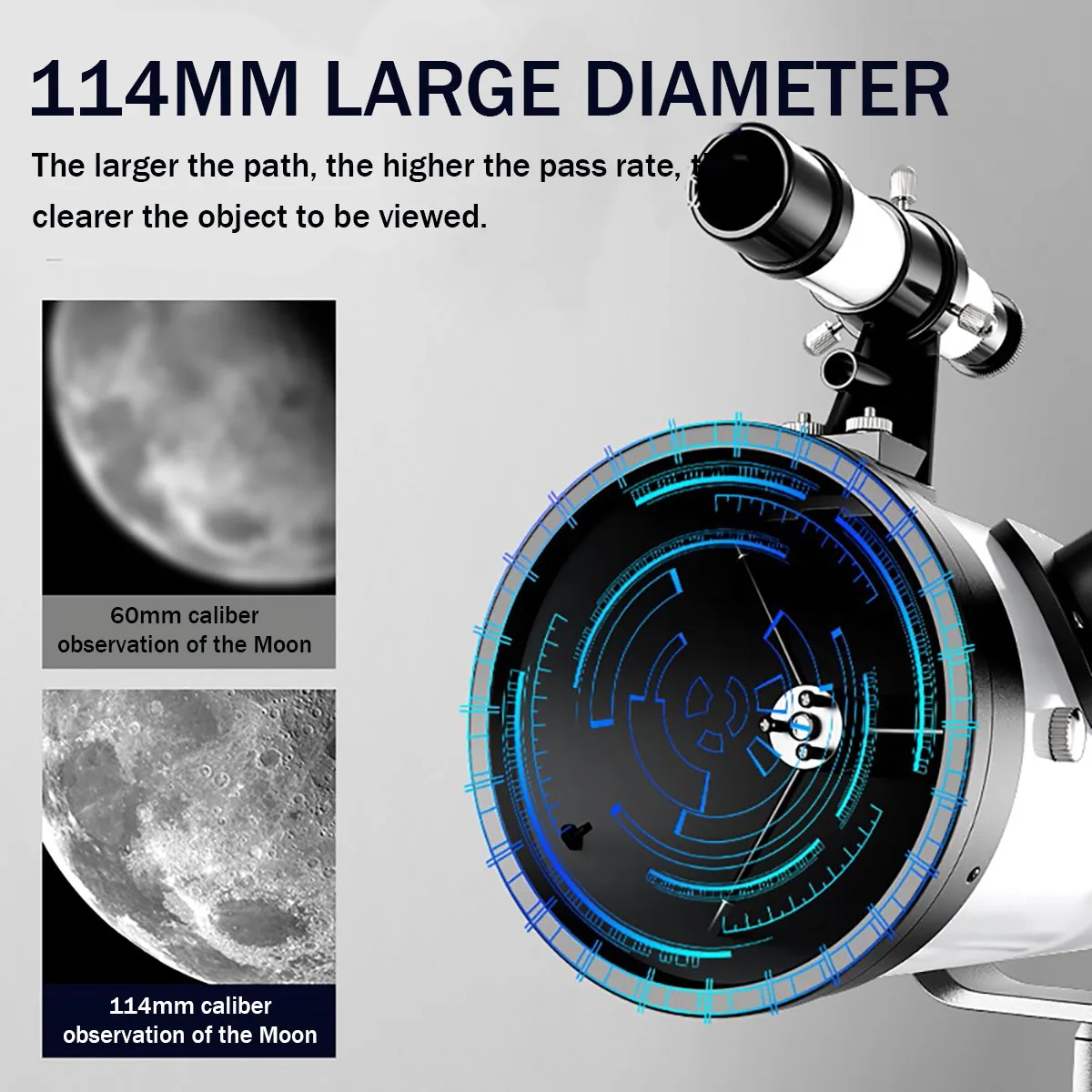 875X Zoom Professional Astronomical Telescope HD 114mm Large Diameter New Upgrade Powerful Binocular Space Star View Moon Meteor |