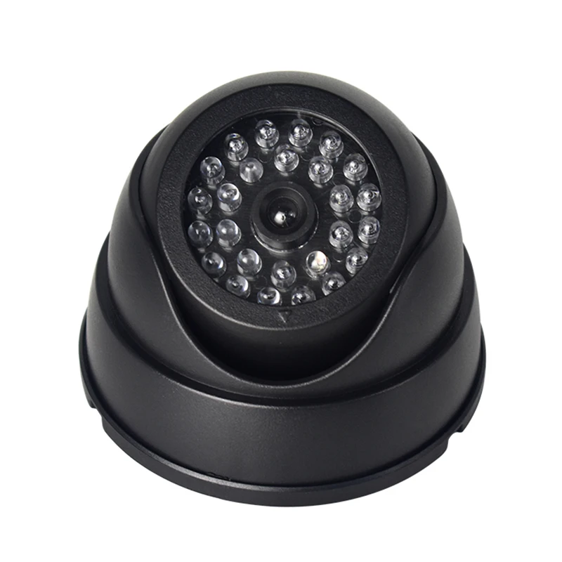 LED Light Fake Camera Black Indoor Outdoor CCTV Fake Simulation Dummy Camera Home Surveillance Security Mini Camera Alarm
