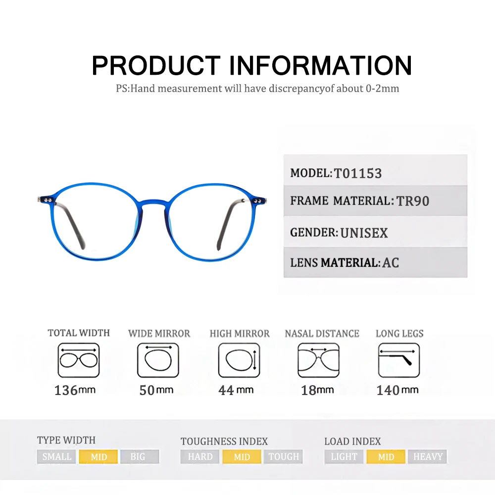 Круглые очки для мужчин и женщин TR оправа аксессуары очков по рецепту прозрачные