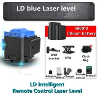 16 lines 4d laser level self leveling 360 horizontal vertical blue laser beam remote control stick the wallground laser level
