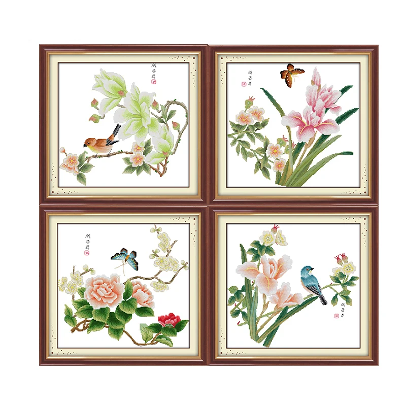 Набор для вышивки крестиком Joy Sunday цветами и 14ct|cross stitch kits|joy sundayjoy sunday cross |