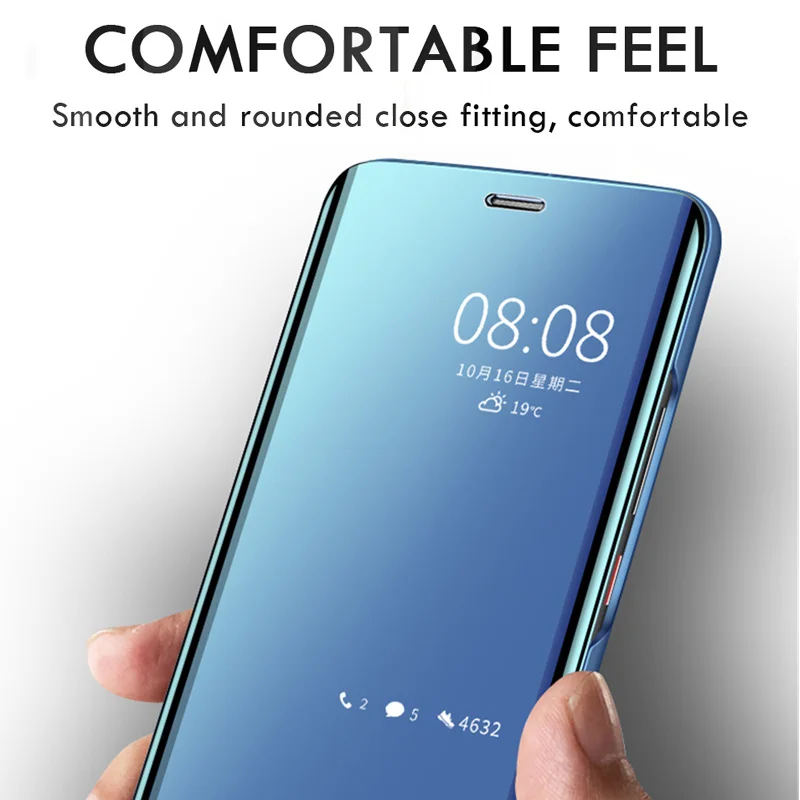 Чехол-книжка Smart mi rror для Xiao Red Note 8 7 6 5 K20 Pro 4X 7A 6A 5A Plus S2 кожаный чехол 9 SE 9T A1 A2 |