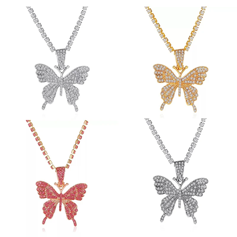 Peixin новинка золотой серебряный цвет кулон в виде бабочки ожерелье Женский