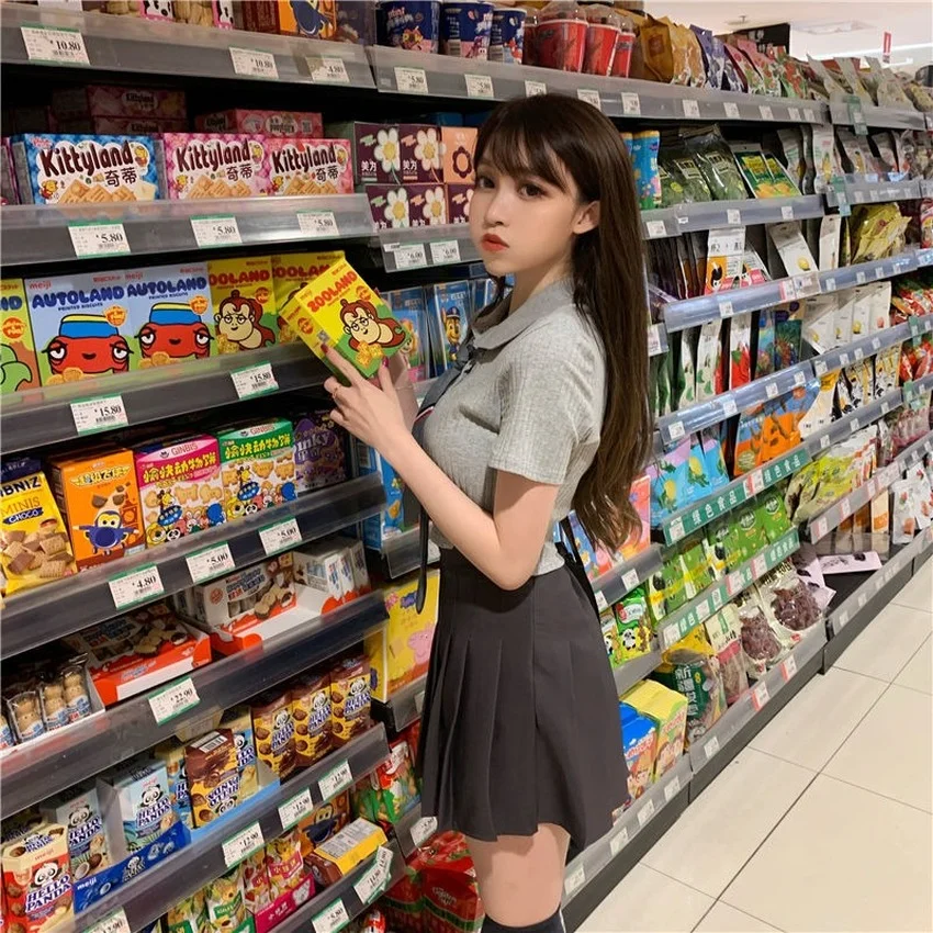 

Women Skirts 2021 High Waist Pleated Sailor Preppy Style Dress Sweet Japanese School Sexy Uniform Sweet Girls Dance Mini Skirt