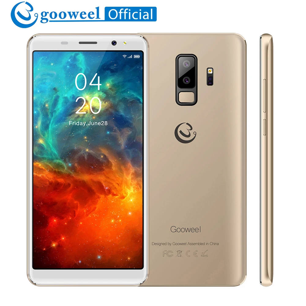 Смартфон Gooweel S9 18:9 5 72 дюймовый экран MTK6580 четырехъядерный распознавание лица