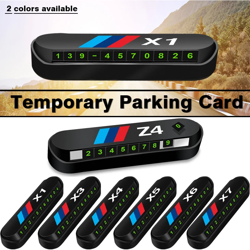 

1pcs Car Phone Number Temporary Parking Card for Bmw X1 X3 X5 X6 E30 E90 M3 E84 E83 F25 E91 E60 F15 F16 E70 F30 F10 E63 E67 E87