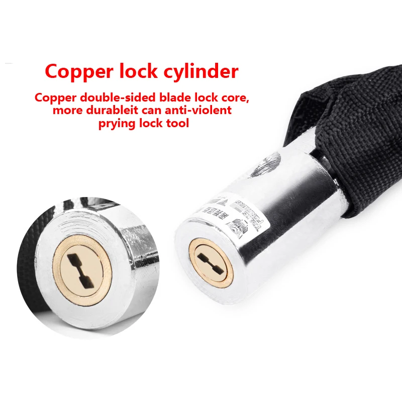 Bike Chain Lock Security Anti-Theft with Keys long for Motorcycle Bicycle lock padlock | Спорт и развлечения