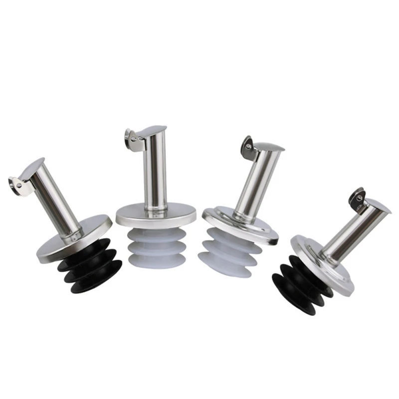 

Stainless Steel Oil Bottle Pourer Automatic Cover Silicone Pourer(3.2cm Diameter)