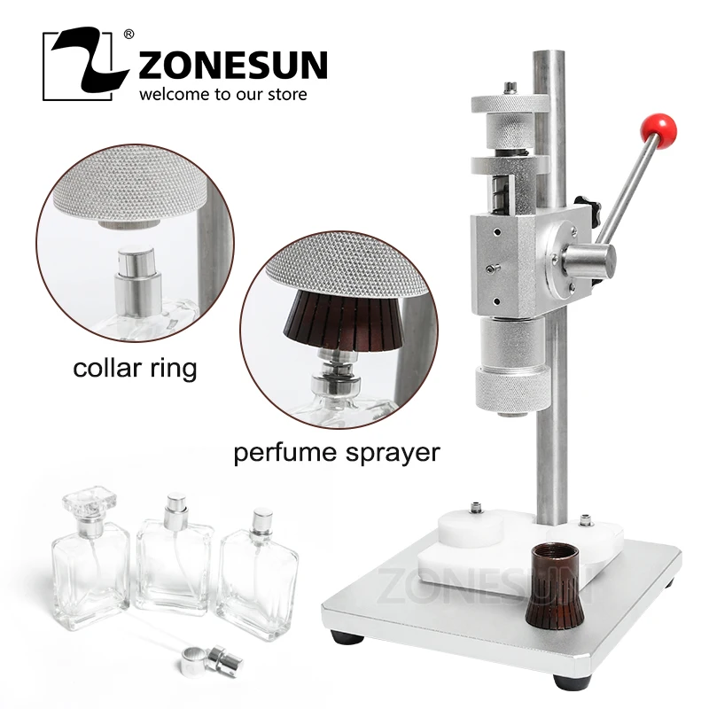 

ZONESUN ручной обжимной станок духи щипцы Кепки за Металл Воротник Кепки Пресс Кепки пинг машина спрей щипцы уплотнения