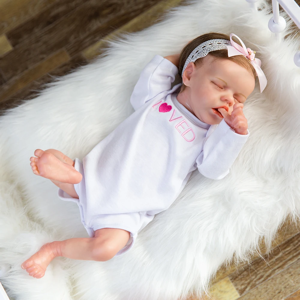 

2021 43CM Toddler Reborn Baby Silicone Body Lifelike Bebe Reborn Dolls For Children Birthday Gift Toy
