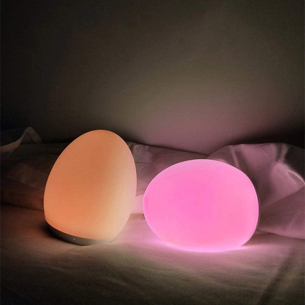 

USB Egg Shape RGB LED Night Lights USB Rechargeable Indoor Outdoor Home Garden Bar KTV Dining Table Lamp