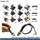FPV Micro Mini HDMI-совместимый 90 градусов адаптер FPC плоский кабель шаг 20pin, используется для мультикоптера аэрофотосъемки
