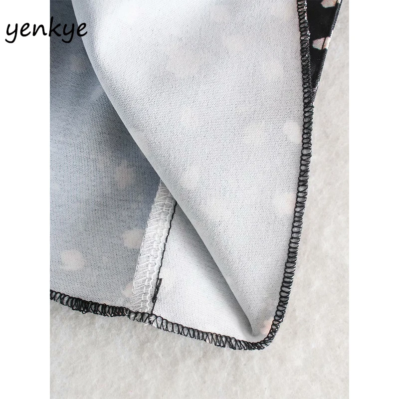 

Elegant Women Vintage Floral Print Ruffle Wrap Dress Lady Cross V Neck Long Sleeve A-line Slim Summer Dress XNGC9662