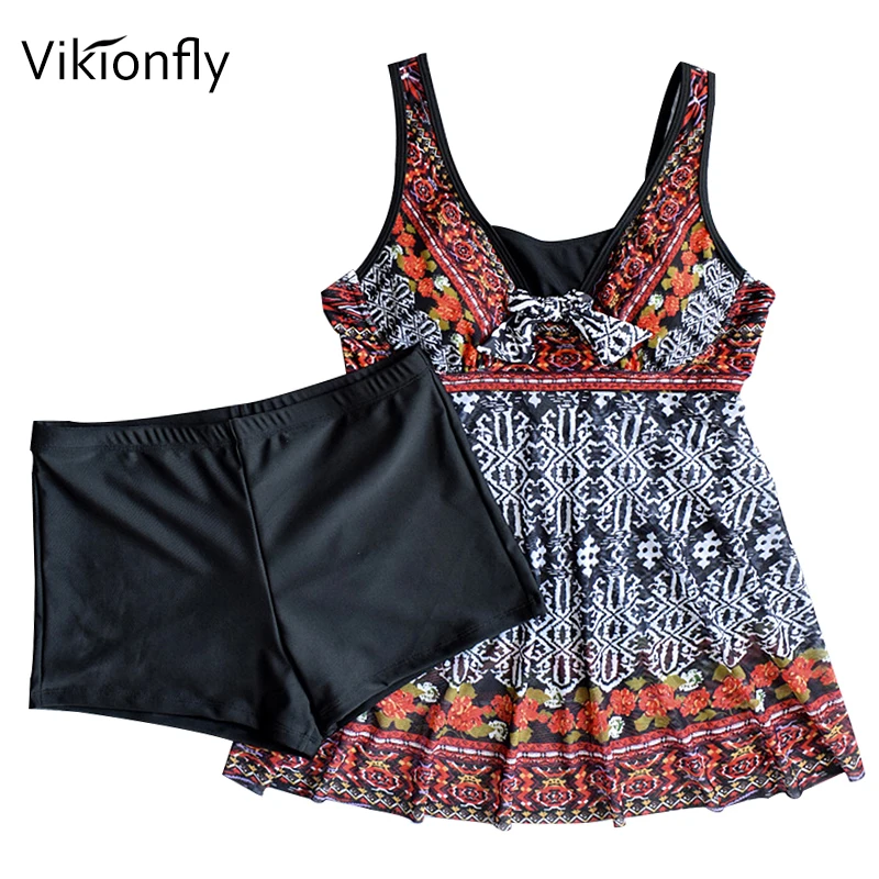 Купальник-танкини женский из двух предметов комплект для плавания с шортами