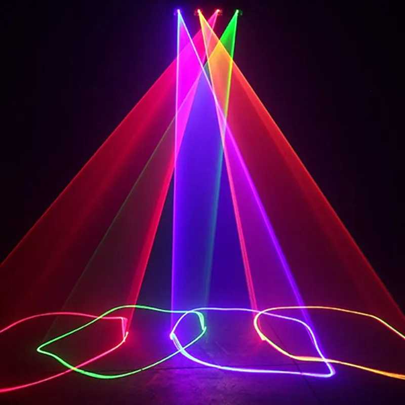 

F&G Beam Line Scan Red Green Blue Pink Laser Disco Lazer 4 Lens Bar DJ Laser Disco Good Use For Home Party KTV Night CLub Bar