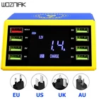 Умная зарядка MECHANIC с 8 портами USB, поддержка QC 3,0, быстрая Беспроводная зарядка с ЖК-дисплеем для iPhone 5 6 7 8X11 11pro max