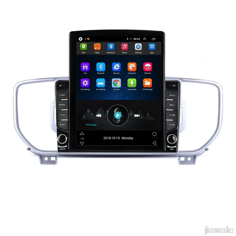 

9.7" octa core tesla style vertical screen Android 10 Car GPS radio Navigation for Kia Sportage 2017-2018