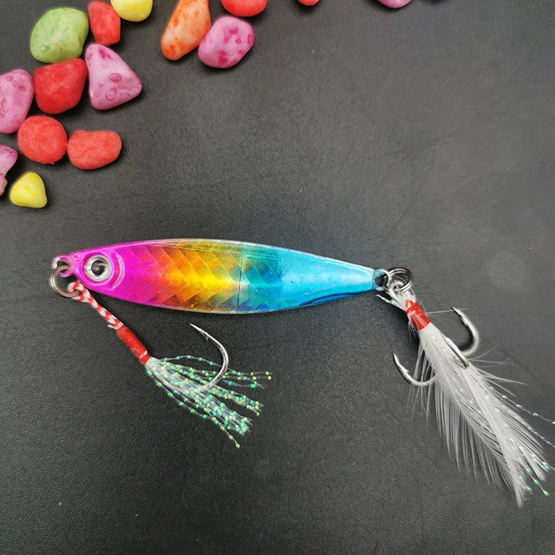 

Металлическая рыболовная приманка-джиг VIB 7 г/10 г/20 г/30 г, тонущие приманки, морские крючки, ложка, зимняя рыболовная приманка, приманка для дж...