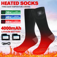 black thermal winter men heated socks battery case heating socks moto riding equiment motorcycle boots hiking ski socks women