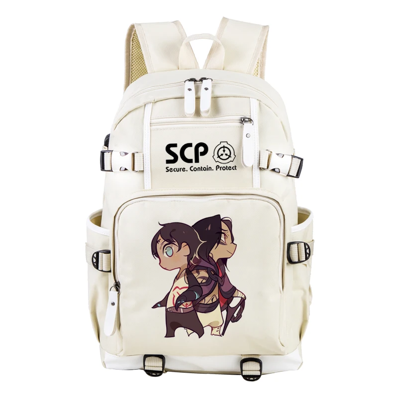 Ранец SCP для мальчиков и девочек бежевый с USB-портом путешествий | Багаж сумки