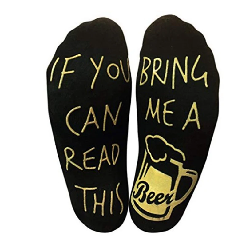 

If You Can Read This Bring Me A Beer Anti-slip Letter Stretchy Soft Ankle Socks