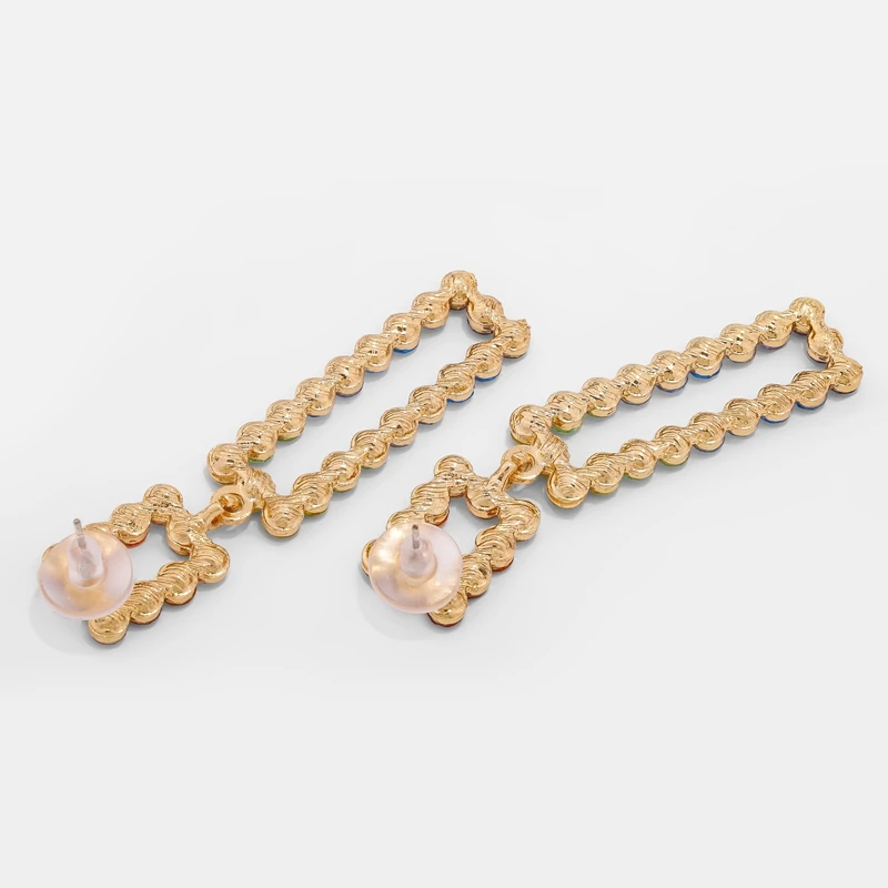 Junlead модные длинные винтажные Геометрические Квадратные массивные серьги