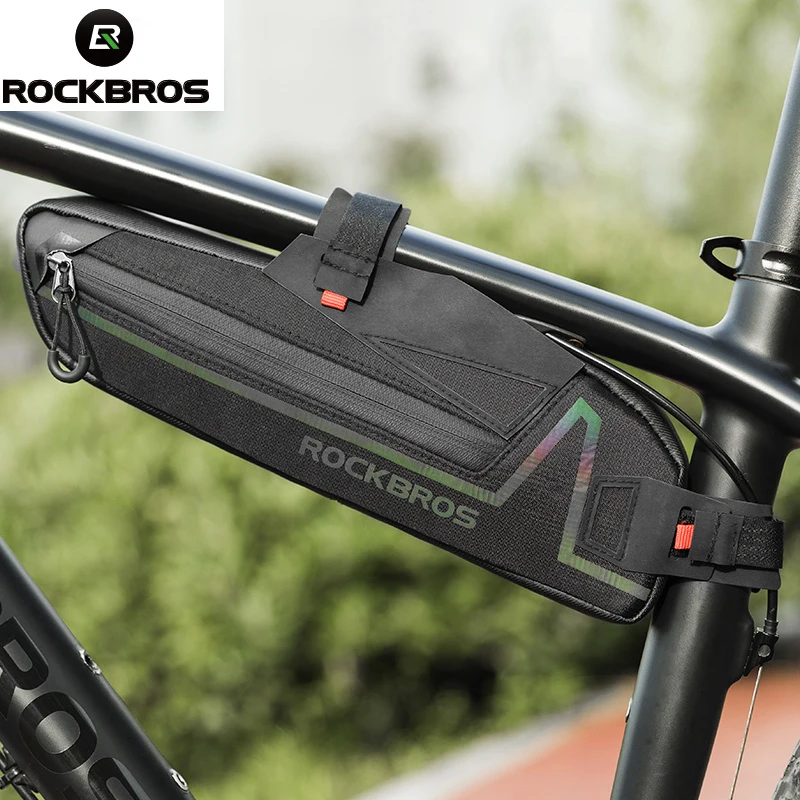 

ROCKBROS 1.5L Bike Bag Waterproof Reflective Large Capacity Front Top Tube Frame Bag Wear-resistant MTB Road Bicycle Bag