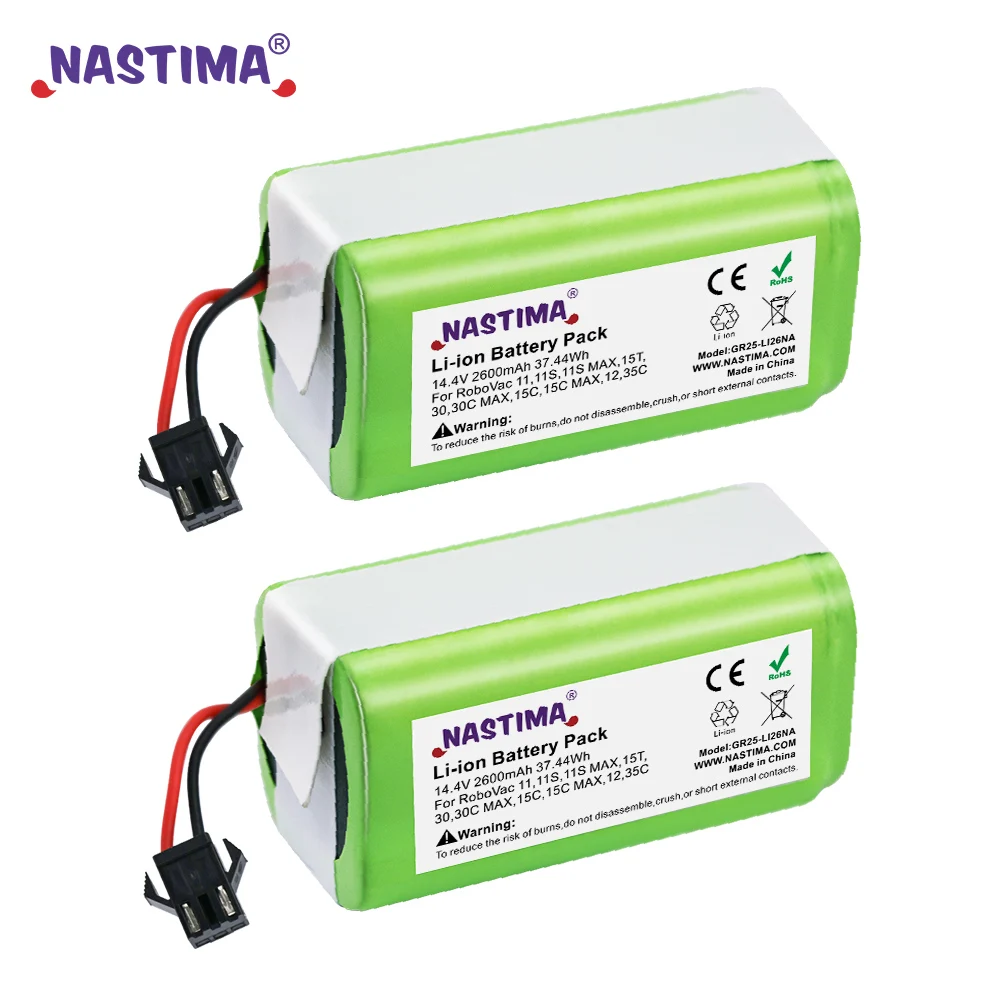 Литий ионный аккумулятор Nastima 14 4 В 2600 мАч для Conga Excellence 990 1090 Ecovacs Deebot N79 N79S DN622 Eufy