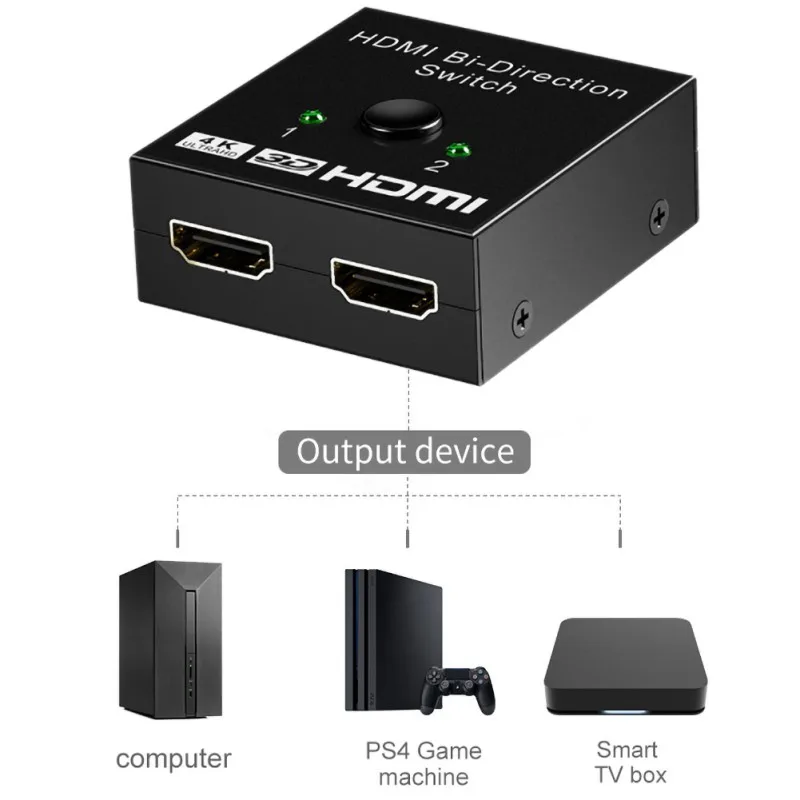 Двунаправленный Кабель HDMI 2 0 переключатель разветвитель концентратор адаптер