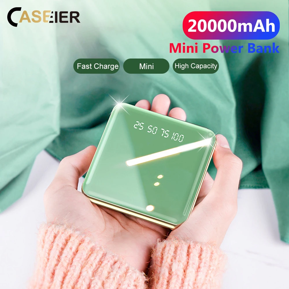 CASEIER 20000 мАч Внешний аккумулятор Роскошный мини внешний портативное зарядное