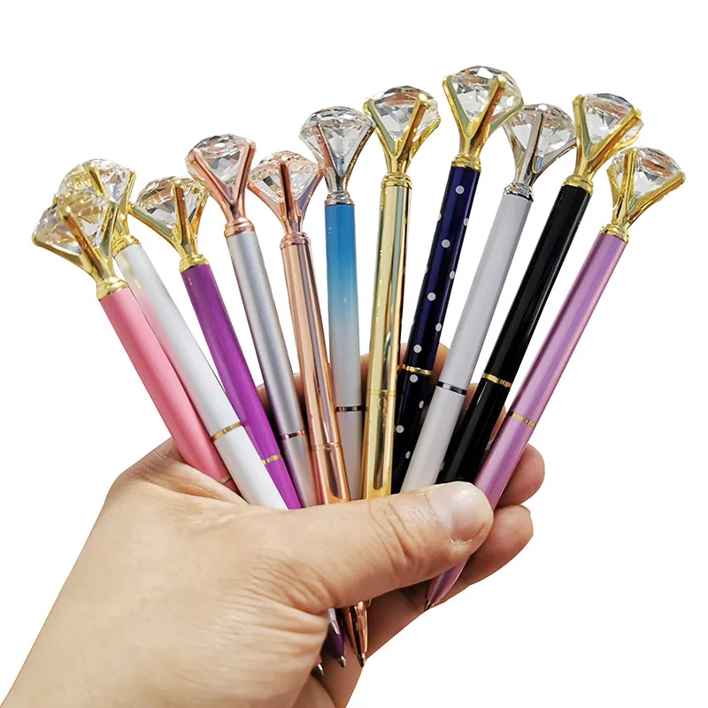 1 шт./лот большая шариковая ручка с кристаллами и бриллиантами студенческие