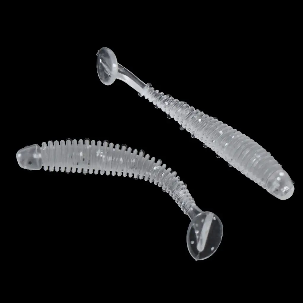 16PCS Worm Fishing Lures Fake Artificial Baits Soft Crank T-tail Fish Tackle for Beginners Anglers | Спорт и развлечения