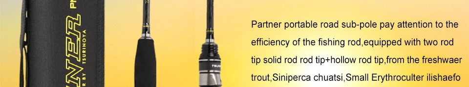 TSURINOYA PARTNER углеродная Удочка 1,89 м 2 UL Tips FUJI Ring Lure вес 2-7 г портативная спиннинговая удочка для морской рыбалки