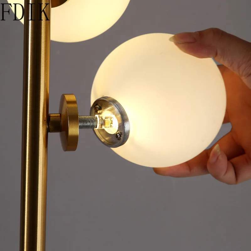 Скандинавский простой стеклянный светодиодный светильник на спирали для