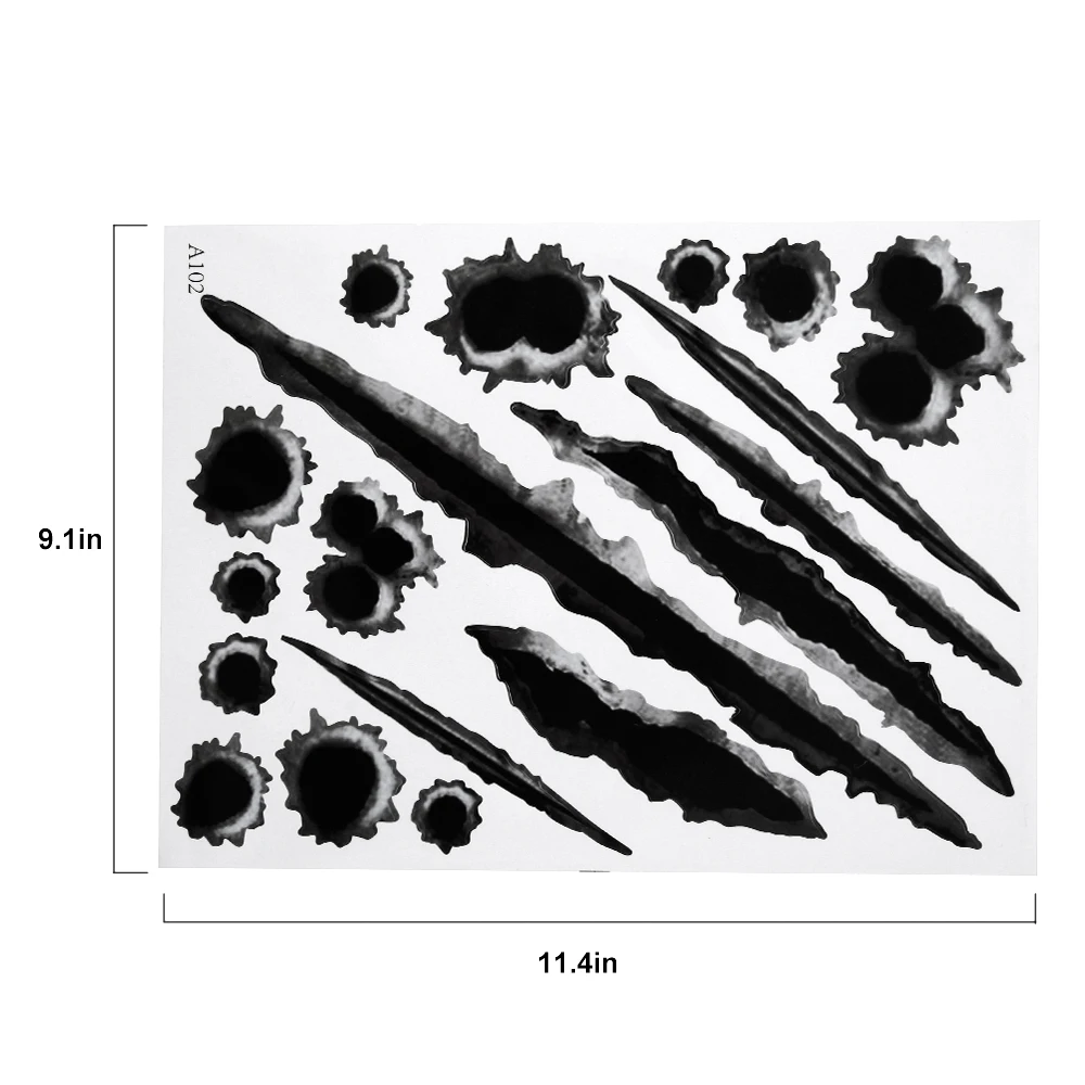 1 шт. автомобильные 3D наклейки с отверстиями для пуль|Наклейки на автомобиль| |