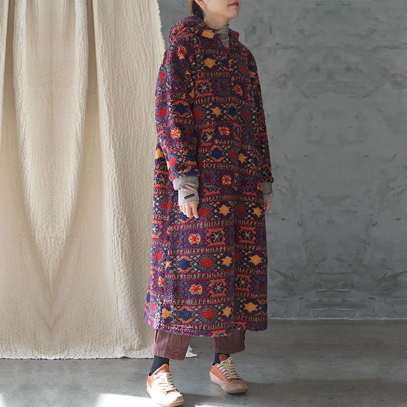 Женские платья scuwлен 2020 винтажное жаккардовое теплое длинное платье с капюшоном