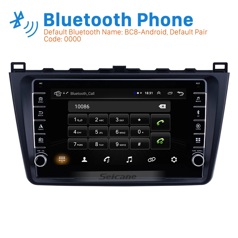 Seicane Автомобильный HD Android 9 1 авто радио gps стерео 2DIN 2 + 32GB для Mazda 6 Rui wing 2008 2009 2010 2011 2014