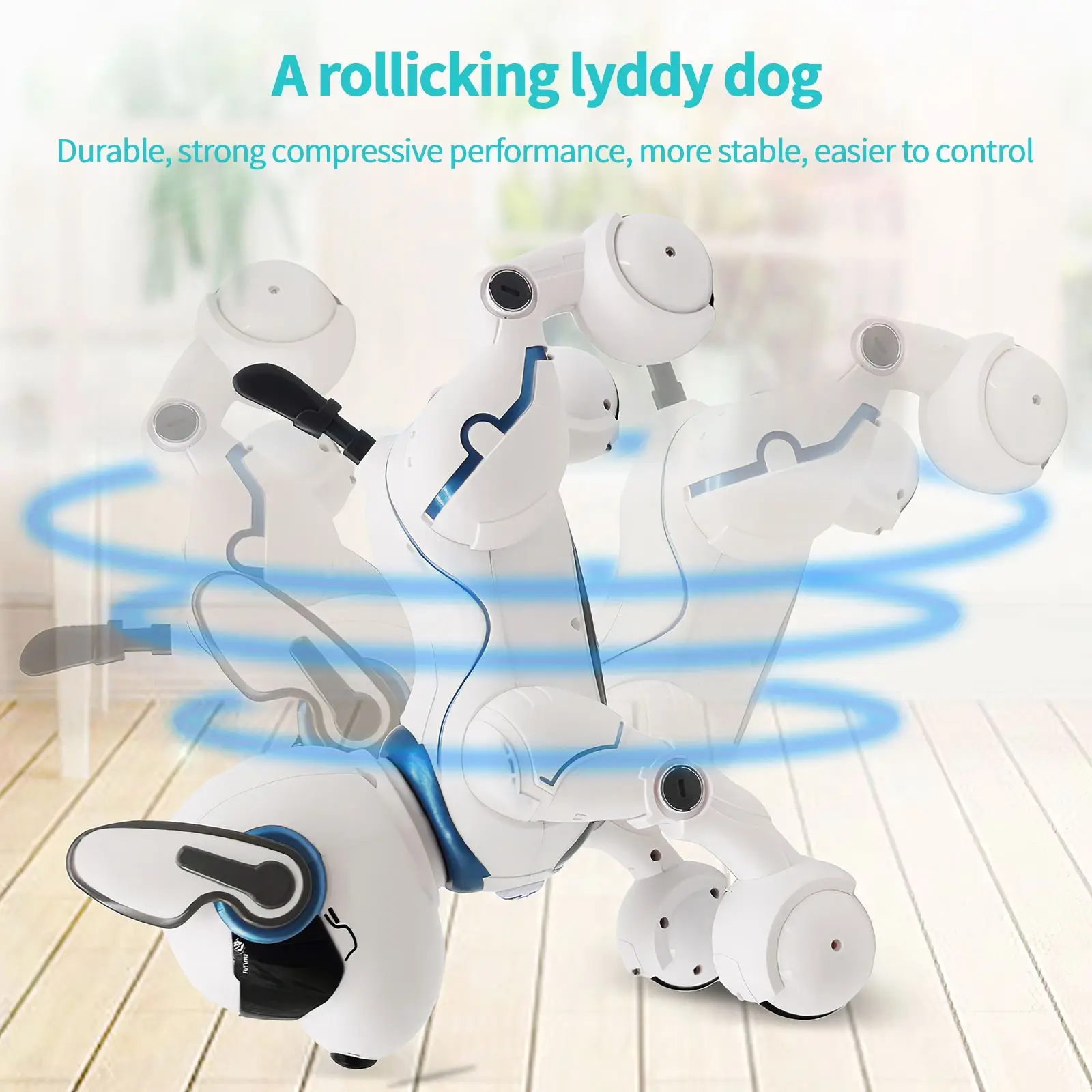 

RC Sounds Robotic Interactive Intelligent Stunt Puppy Imitates Animal Dances Robot Toys Remote Control Robot Dog Toy With Music