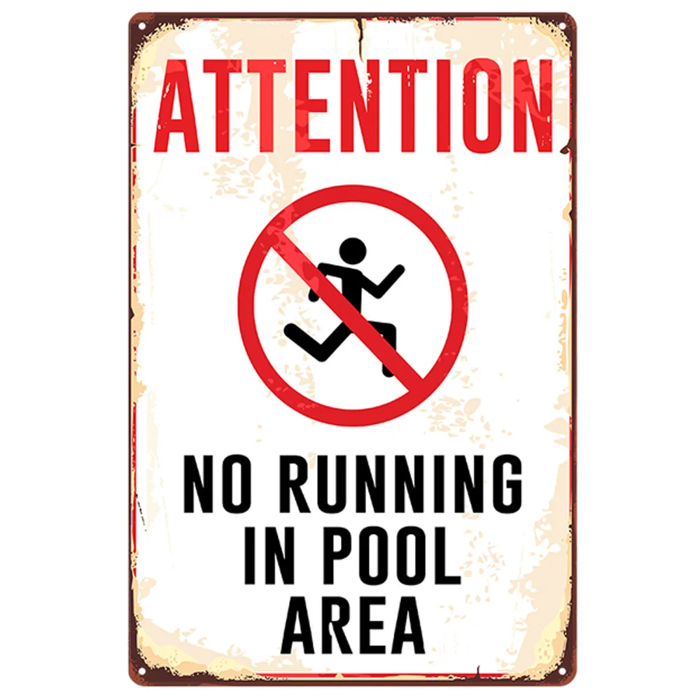 

Customizable Warning Reminder Metal Sign Vintage Danger Metal Poster Public Warning Tinplate Retro Plaque Wall Decoration