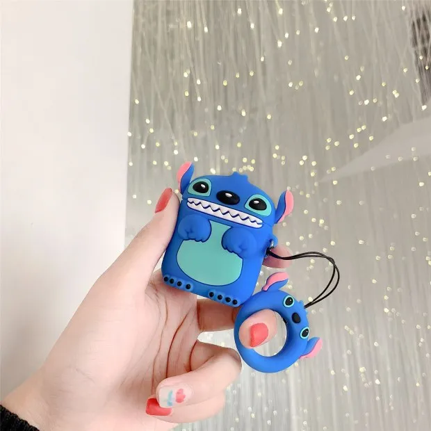 Милый 3D мультяшных персонажей Ститч Минни Дамбо для airpod чехол Беспроводной Bluetooth наушники мягкий силиконовый Майк Салли чехол coque - Цвет: 9