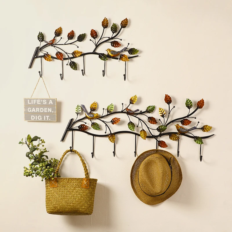 Креативная настенная металлическая вешалка для одежды крючок ключей крыльца