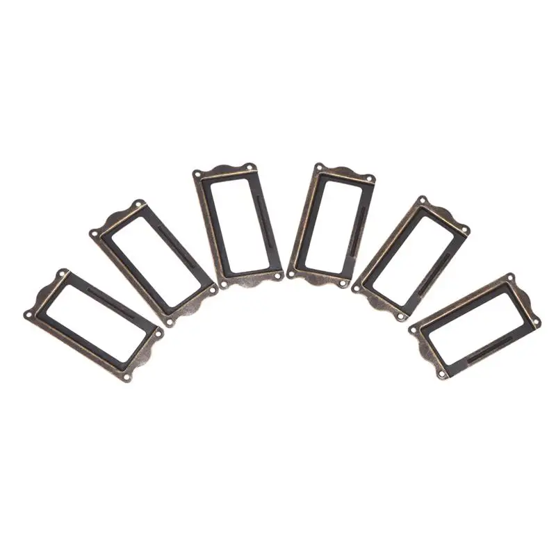 10 шт. латунная ручка &quotпод старину&quot Этикетка Потяните рамка имя держатель для