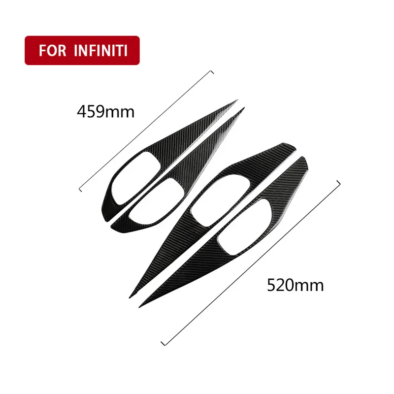 B Подходит для Infiniti Q50 Q60-19 аксессуары углеродного волокна внутренняя дверь, декоративные стикеры царапин Защитная панель - Название цвета: B