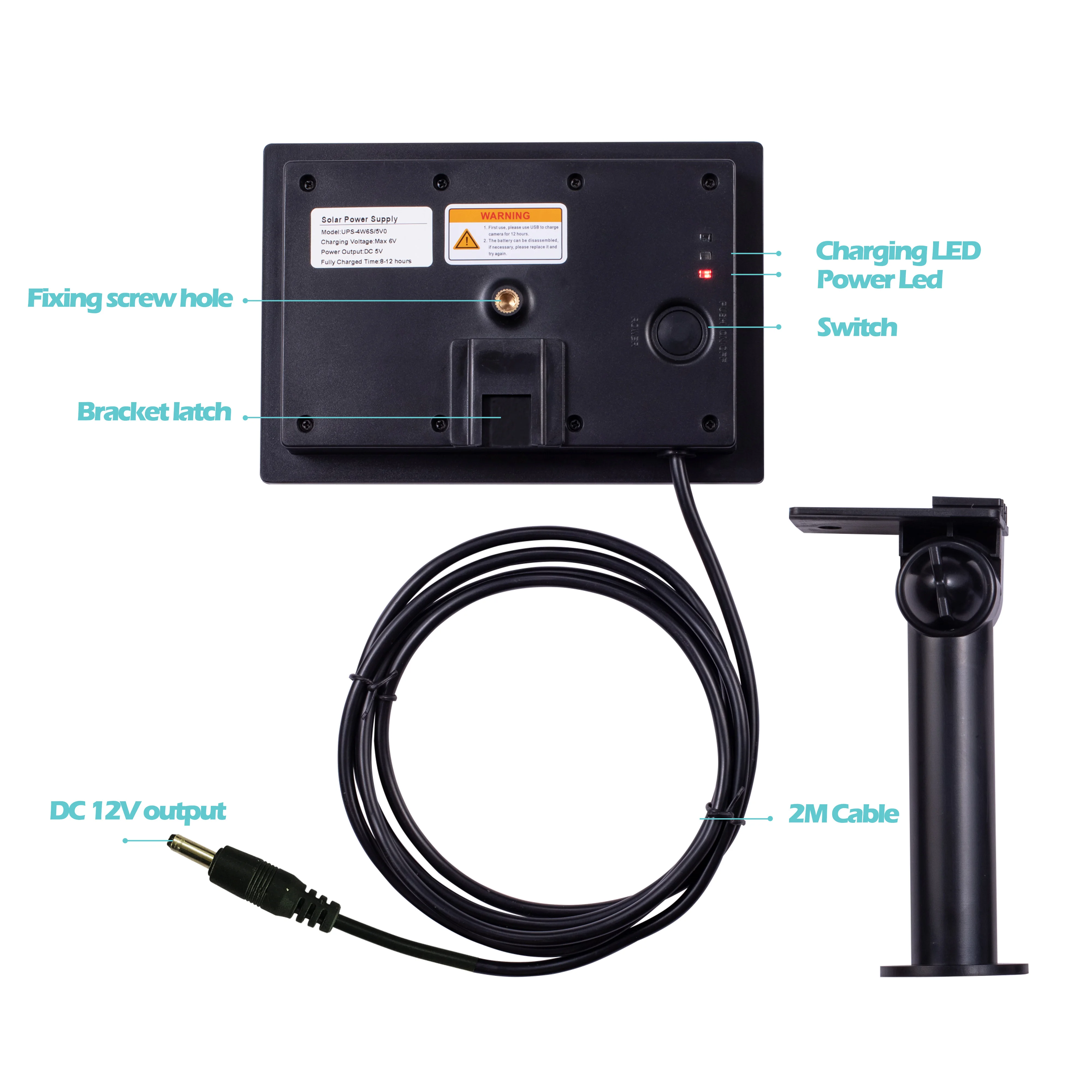 Pаспродажа Водонепроницаемая солнечная панель со встроенным аккумулятором 18650, 4 Вт, уличный зарядный кабель 2 м, USB Tpye C, 5 В, 12 В постоянного тока, работае... Купить Водонепроницаемая солнечная панель со встроенным аккумулятором 18650, 4 Вт, уличный зарядный кабель 2 м, USB Tpye C, 5 В, 12 В постоянного тока, работае...