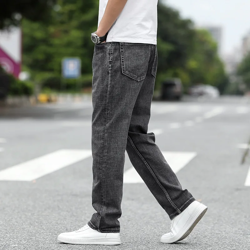 Новинка мужские классические джинсы Lyocell из ткани модные повседневные свободные