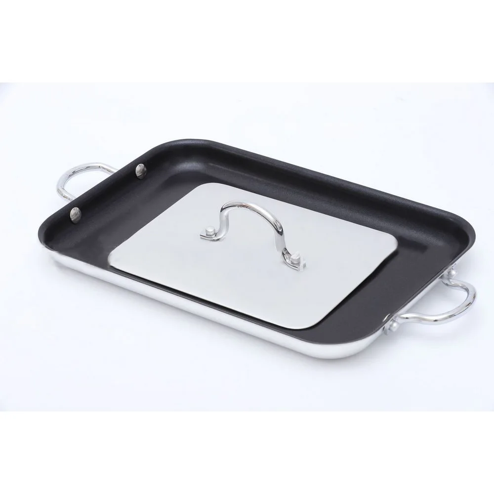 Пресс для мяса антипригарный инструмент барбекю чугунная деревянная ручка