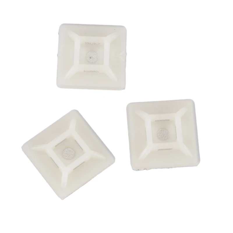 100x1 упаковка клейких кабельных проводов прямоугольные крепления зажимы