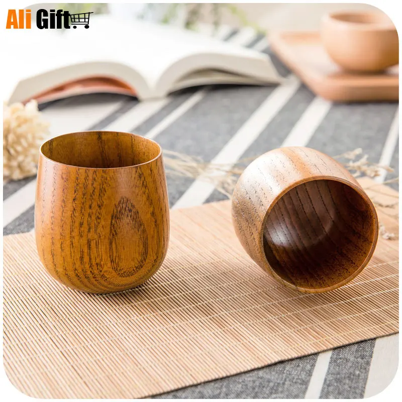 Домашняя японская деревянная чайная чашка изоляция большой емкости из массива