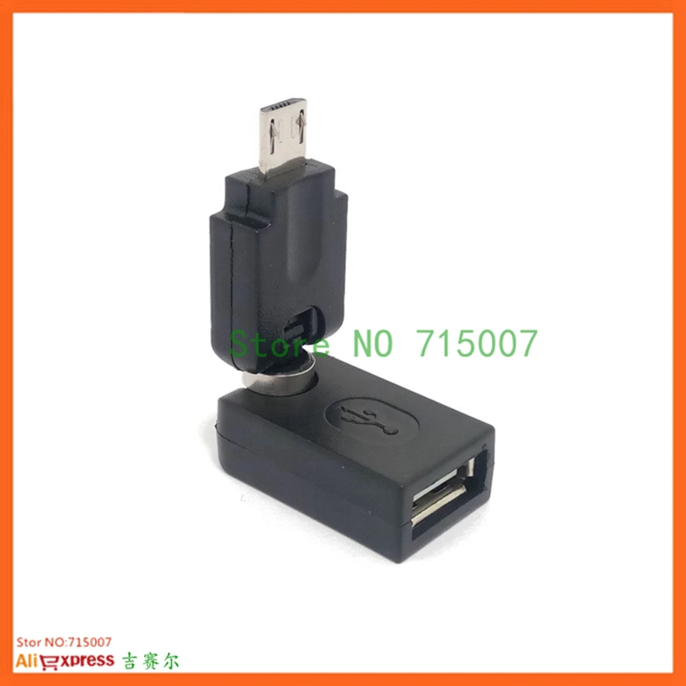 Гибкий угловой otg переходник с Mini и Micro USB на 2 0 мама 180 X360 поворотом 360 градусов
