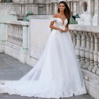 eightree off shoulder wedding dresses lace appliques beach boho bridal dress vestido de noiva custom made plus size wedding gown